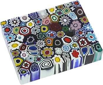 Amazon | ヴェネツィアのガラスムラノガラスミルフィオリ長方形